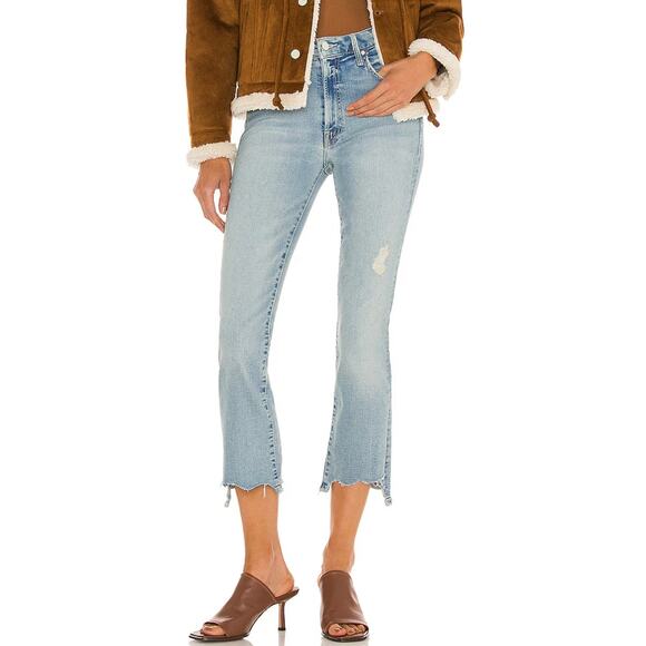Mother Size 25 Jeans The Insider Crop Step Chew Hem Mid Rise Outerspace Wash - Picture 1 of 16